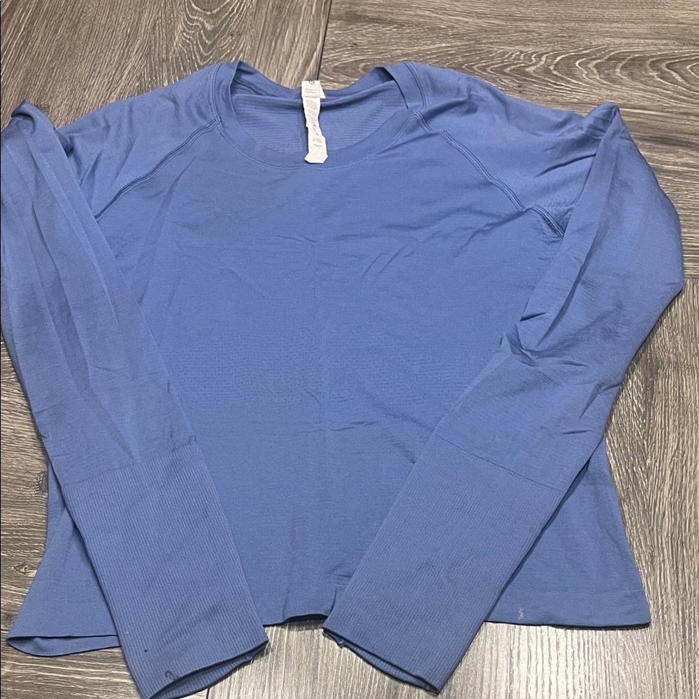 Women's Blue Long Sleeve Top